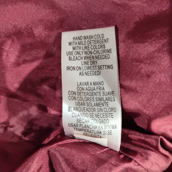 Studio I Woman's Size 6 Maroon Animal Print Fully Lined Shift Dress and Jacket - Picture 12 of 14